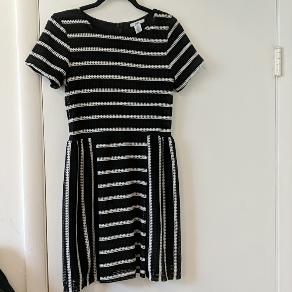 Bar III Black and White Dress